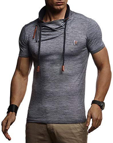 Leif Nelson Men's Short Sleeve Hooded Summer T-Shirts | Stylish Slim Fit Hoodie Tee