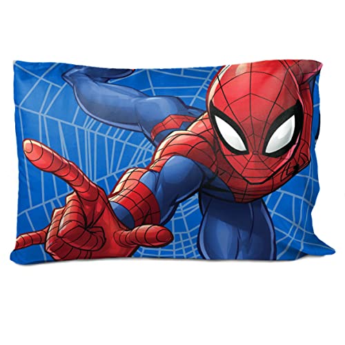 Marvel Spiderman Pillowcase 2 Pack Kids Superhero Reversible for Boys, Blue - image 3
