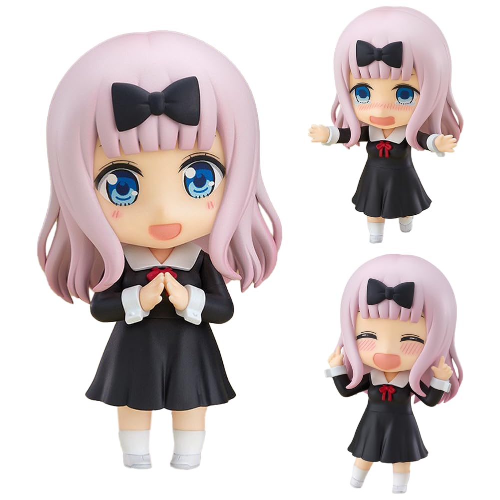 Zhongkaihua Fujiwara Chika figurka z wymiennymi głowicami i rękami, ruchoma figurka, anime Q, model PVC, 10 cm