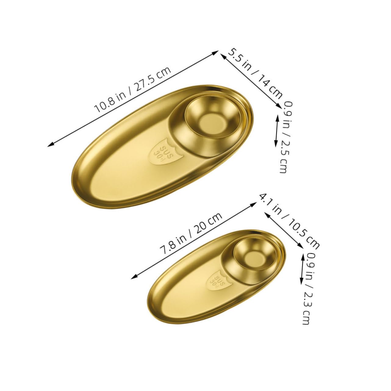PRETYZOOM 2Pcs Snack Serving Platter Compartment Dish for Appetizers Seasoning Shape for Home Use Space Saving Design for Gatherings