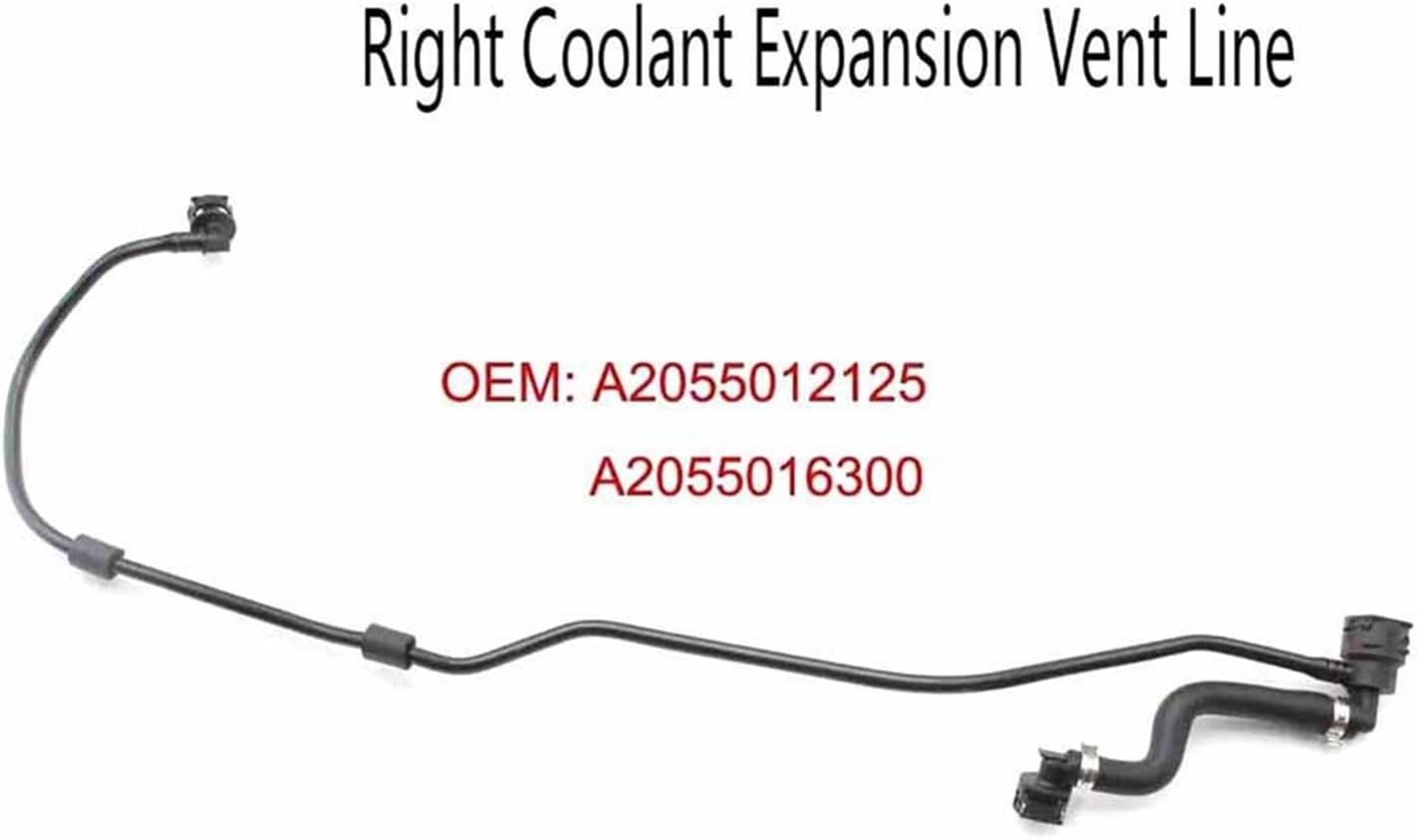 Right Coolant Expansion Vent Line Engine Coolant Hose Compatible with Mercedes-Benz C-Class W205 2.2 2.0 2.5 A2055016300 A2055012125