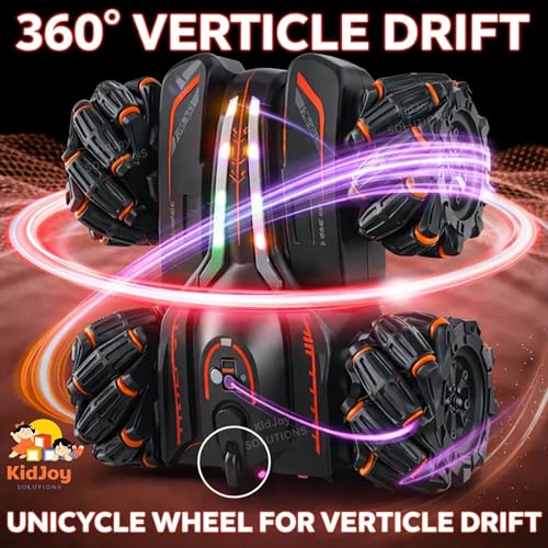 Image of RC 4X4 Remote Control Double Smoke Hand Sensor Extreme Drift Car Toy for Kids Boys Adults Gesture Control Sports Racing 360 Spray Mist 4 + Years | Double Smoke Spray Mist, 360 Gesture Control, Hand Sensor Remote Control, RGB Lights, Rechargeable
