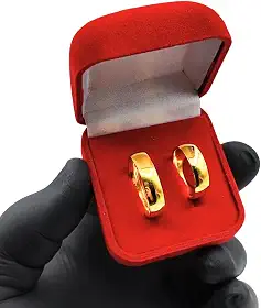 Par de Alianças de Casamento Banhada a Ouro 18k Noivado Premium 6mm Lisas Extra Luxo Original