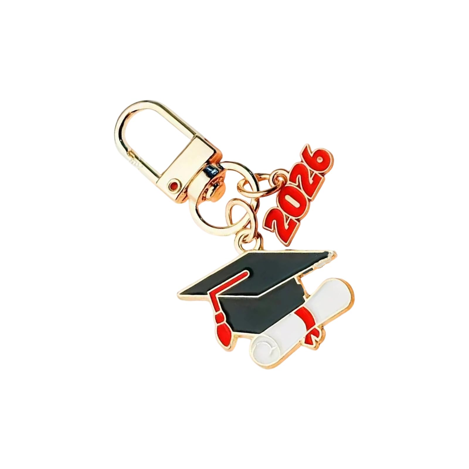 Maxtonser 2026 Graduation Keychain Commemorative Cap Diploma Charm Alloy Keepsakes For College University Students