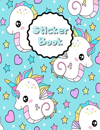 Sticker Book Collecting Album: Large Blank Sticker Keeper Book for Kids & Empty Sticker Journal Notebook & Storage Book for Children with Unicorn Cover - Funny Gift for Girls image 2
