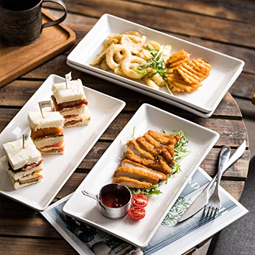 Yhosseun Porcelain Serving Platters Rectangular Trays White Serving Platters For Party thumb #2