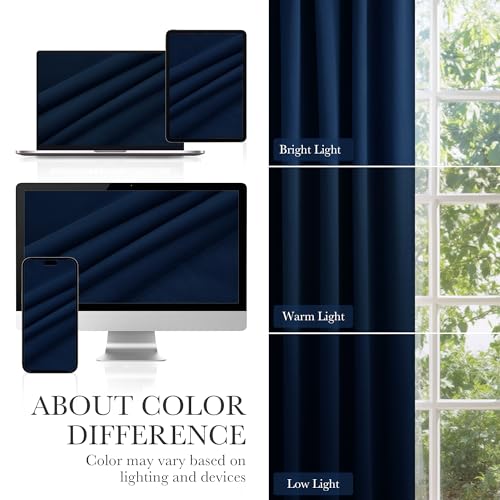 PONY DANCE 100% Blackout Cutains 90 inch Length 2 Panels Set, W52 x L90 by PONY DANCE - Used condition - Image 8