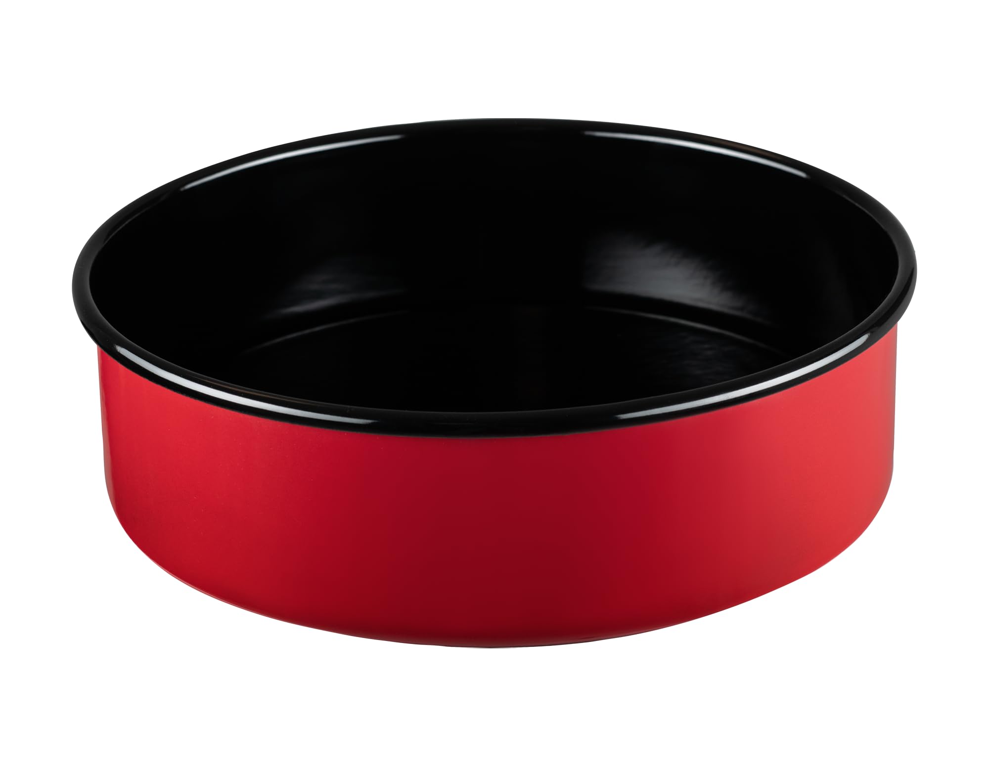 Riess, 0494-020 Classic - Molde para tartas (diámetro: 26 cm, altura: 8 cm, esmaltado), color rojo y negro