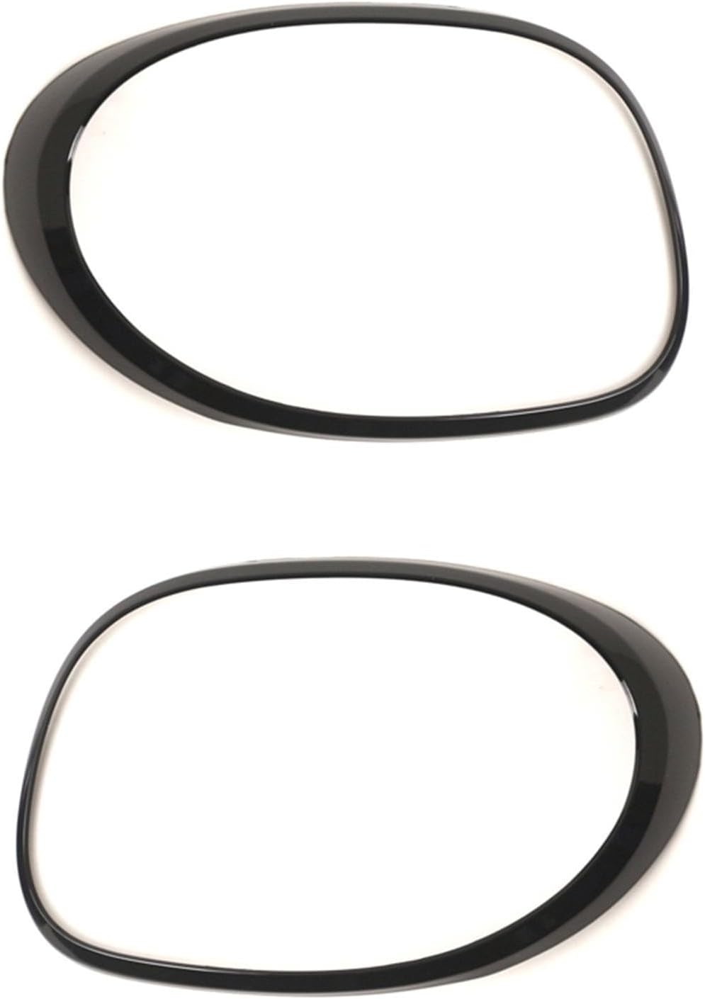 Set Of 2 Rear Taillight Trim Frame Replacement For Fiat 500L 2014-2020 For OEM 68235996AA And 68235995AA Black ABS