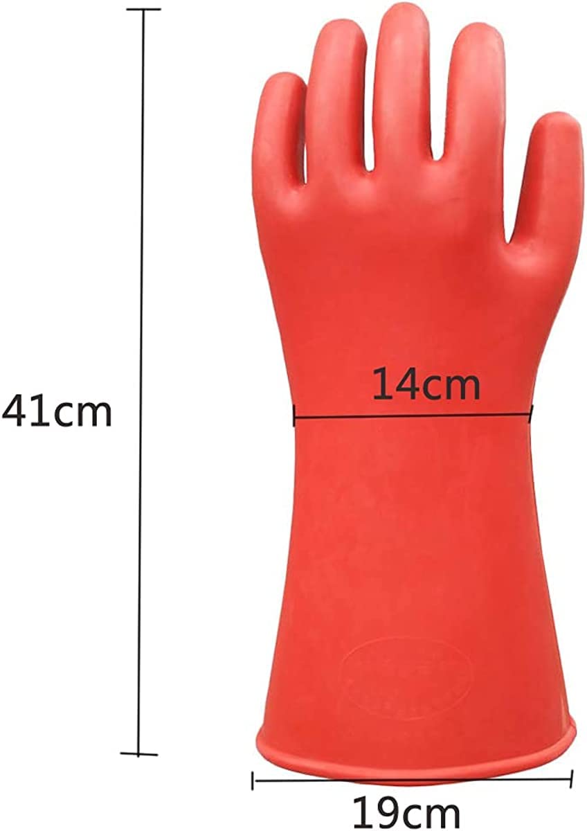 Gants en caoutchouc isolants électriques 12 KV 20 KV pour électricien haute tension en forme de main imperméables de sécurité Gants de travail isolants pour homme et femme