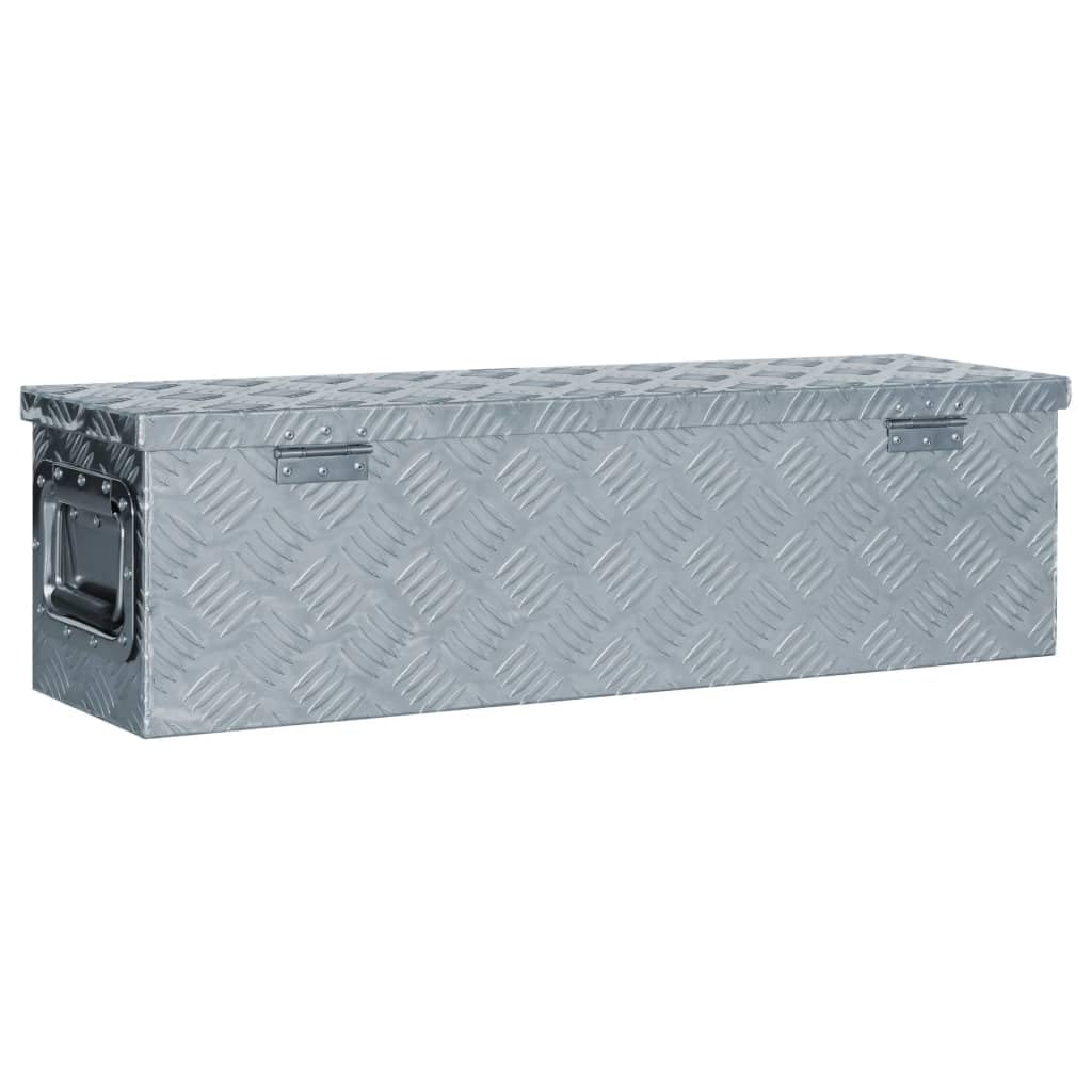 SKM Caja de Aluminio 80,5x22x22 cm Plateada,Bricolaje,Accesorios de Bricolaje,Organización y Almacenamiento de Herramientas,Cajas de Herramientas,Plateado,5.25 kg,142937