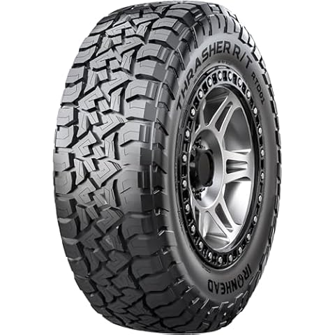 Ironhead Thrasher R/T RTD01 All-Terrain Mud Off-Road Light Truck Radial Tire-LT275/60R20 275/60/20 275/60-20 123/120Q Load Range E LRE 10-Ply BSW Black Side Wall Cover