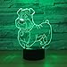 Produktbild Muttertagsgeschenk der Großmutter Niedlicher Hund Licht Nachtlicht Multicolor Glühbirnen Dekoration Schneller Drop-Transport