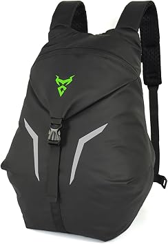 Motorcycle Helmet Backpack, 31L Large Capacity Helmet Bag for Full Face Helmets, Waterproof Riding Rucksack with Laptop Sleeve for Daily Commuting, Touring & Grocery Shopping, Men & Women Green