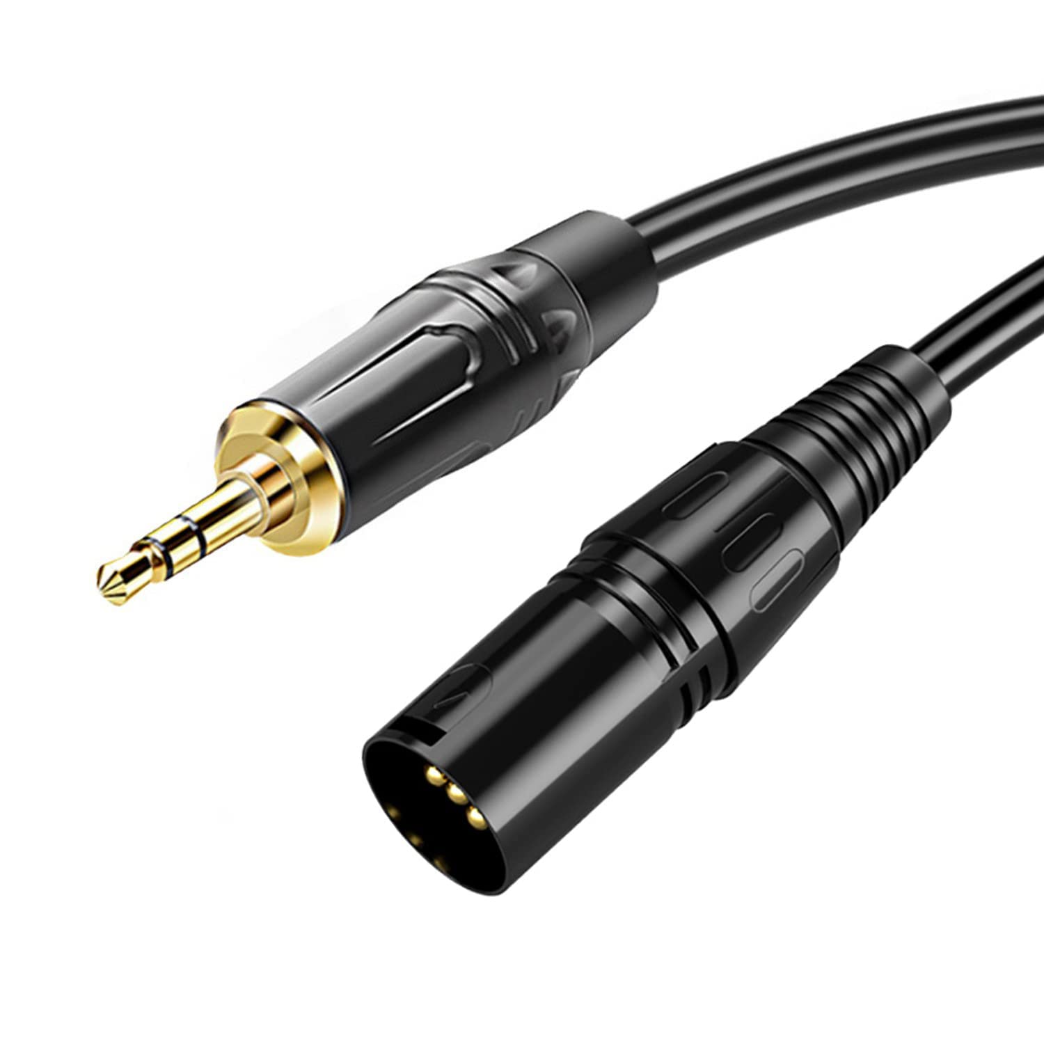 SeCro® Panther Series 3.5mm (1/8 Inch) TRS Stereo Male to XLR Male Interconnect Audio microphone Cable, Suitable for ipod, Mobile phone, active speakers, stage, DJ, studio audio console (5 Meter)