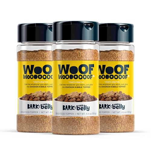 Image of Bark in the Belly Chicken Dog Food Topper - Limited Ingredient Blend with Real Chicken & Rosemary - Shake & Sprinkle Meal Mixer for Dogs of All Breeds and Life Stages (Pack of 3)