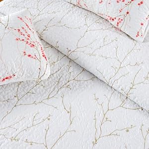 Greatbayhomefloralfullqueenquiltsetwithshamspinkfloralbeddingsetallseasonlightweightbedspreadreversiblefarmhousebeddingfullqueensakura Urban Country Home Decor Great bay home floral fullqueen quilt set with shams pink floral bedding set all season lightweight bedspread reversible farmhouse bedding fullqueen sakura urban country home decor