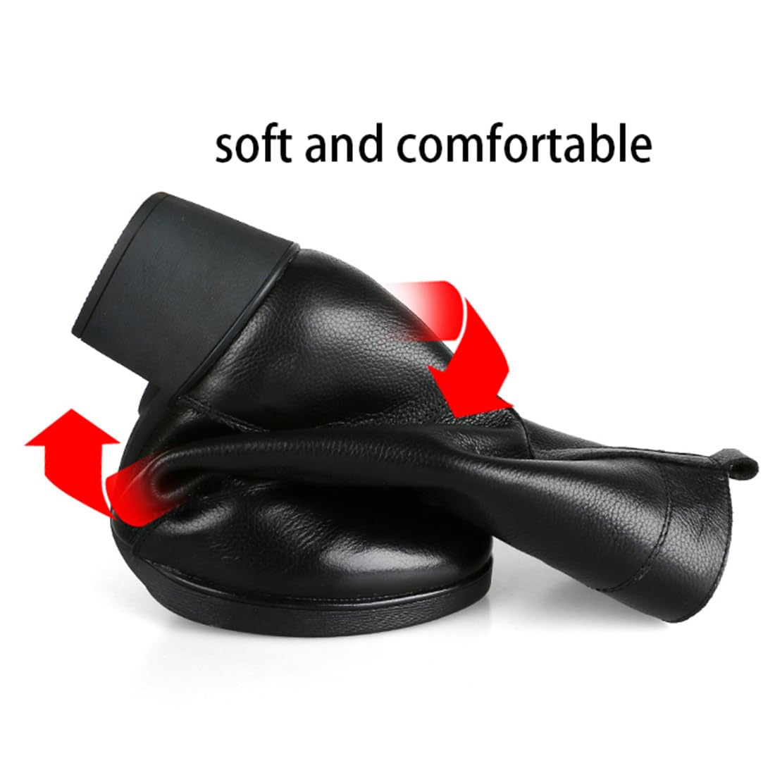 Women's Ballroom Damce Shoes Casual Split Sole Latin Tango Morden Shoes Ladies Chunky Heels Dance Shoes,Black Warm,9.5