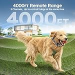 Dog Shock Collar 4000FT with Light for Night Walks, Dog Training Collar with Remote Control, E Collar with Adjustable Pitch Beep,Vibration and Shock,Rechargeable Waterproof Shock Collar for Dogs - Image 4