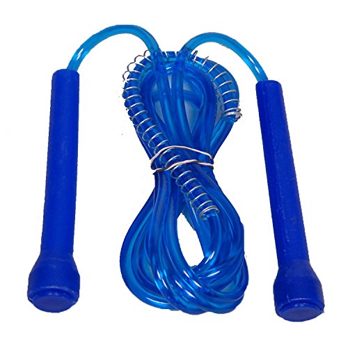 Simran Sports Speed Skipping Rope, Jump Rope With Pvc Handle, Pvc Pencil Skipping Rope For Men, Women, Boys & Girls For Home & Outdoor Fitness (Blue)
