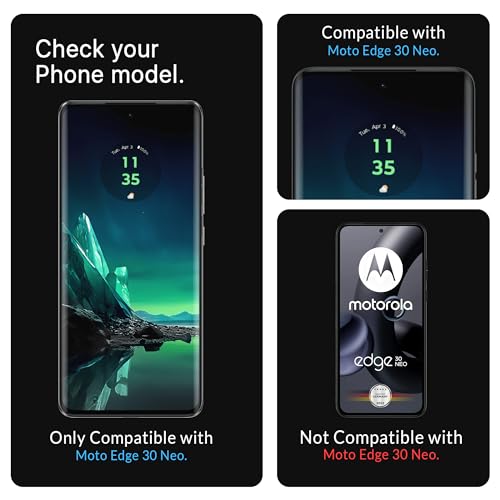 Image of FIRST MART Military-Grade UV Tempered Glass For Motorola Edge 40 Neo 5G and Moto Edge 40 5G (6.7 Inch) With Easy Installation Kit | Edge-To-Edge Protector Coverage | Crystal Clear, Pack of 2