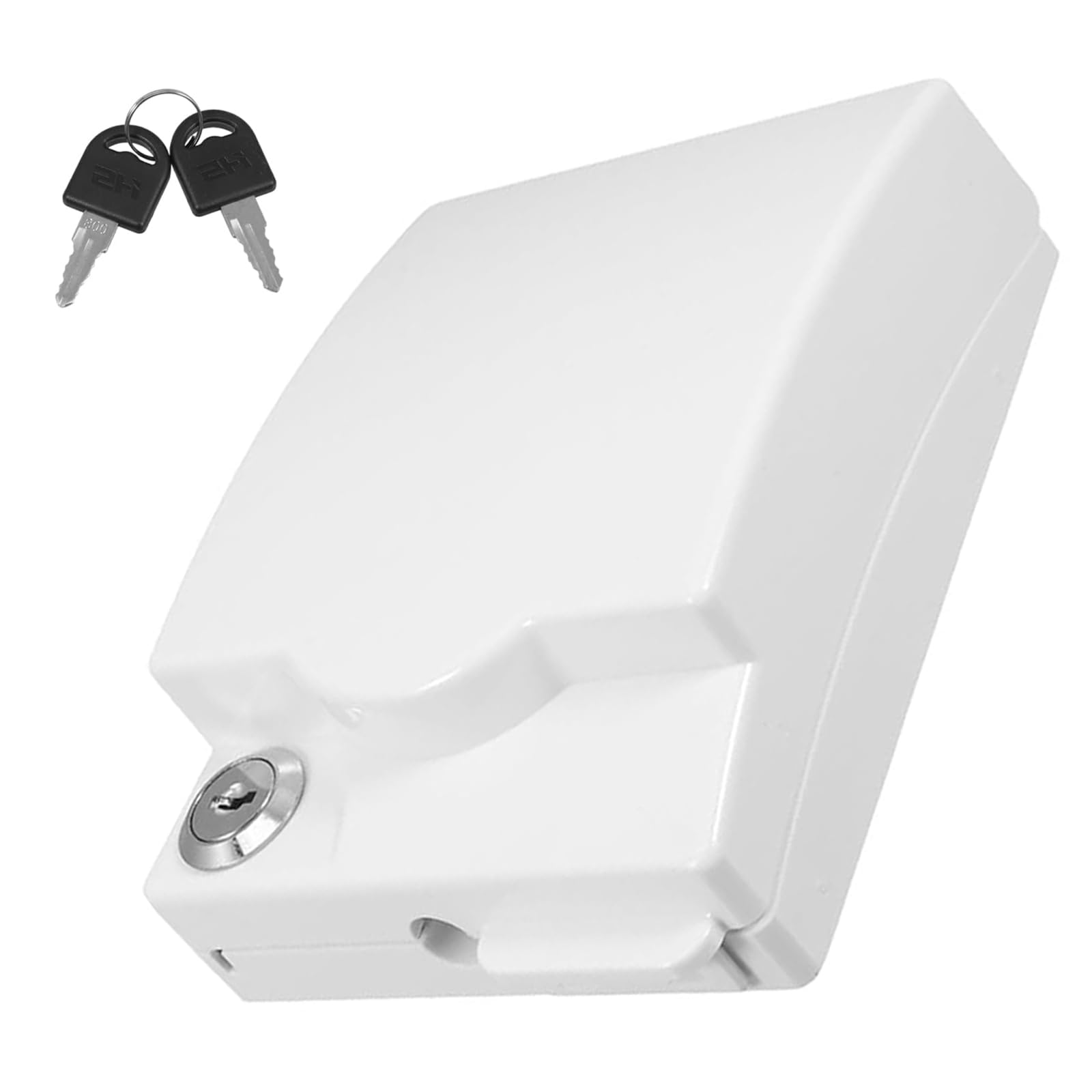 Electrical Socket Cover Box with Lock, White Self-Adhesive Waterproof Electric Lockable Socket Box Plastic Outlet Cover Protector for Sockets Guard