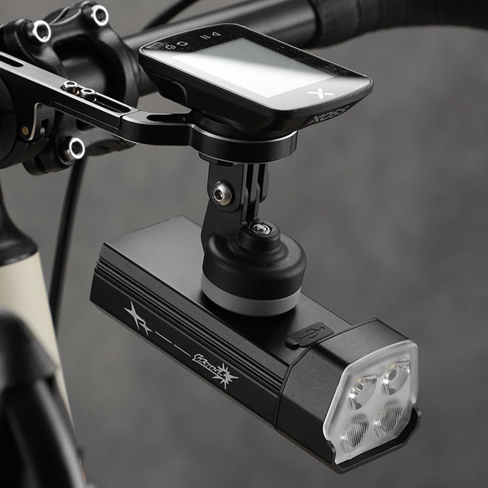 Lampka rowerowa ładowana przez USB, 1200 lm, przednia lampa rowerowa do jazdy nocnej, stop aluminium, lampa baterii 2400 mAh