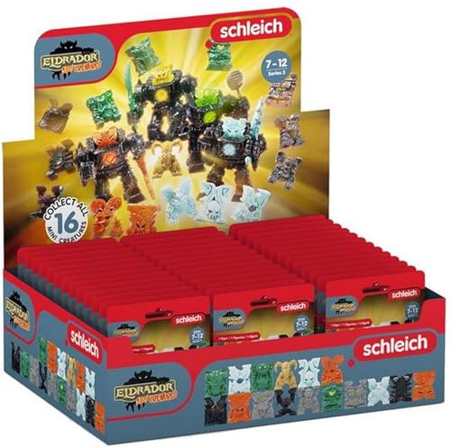 SCHLEICH 81246 – Thekendisplay mit 47 Überraschungstüten, Eldrador Mini Creatures, mindestens 1 komplette Serie, Sammelfiguren für Kinder