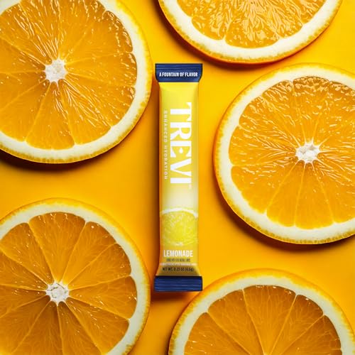 Image of TREVI Electrolytes Powder Packets, Sugar Free Hydration, Lemonade 28 Count | Essential Daily Drink Mix, 0 Sugar, Magnesium, Potassium, Vitamin C, Calcium, B6 & B12 Vitamins