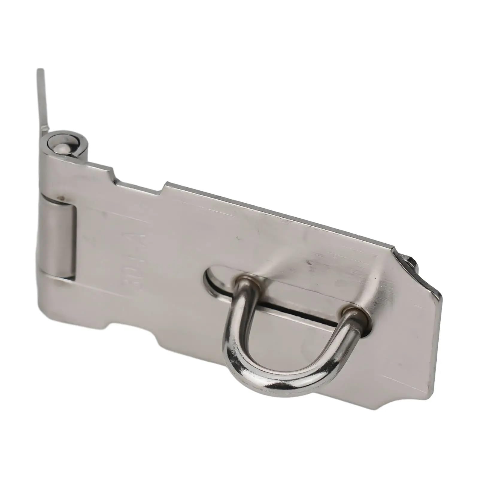YDHSIKK Door Lock, Stainless Steel Door Latch Hasp Lock Padlock Gate Bolt Clasp Hardware Silver
