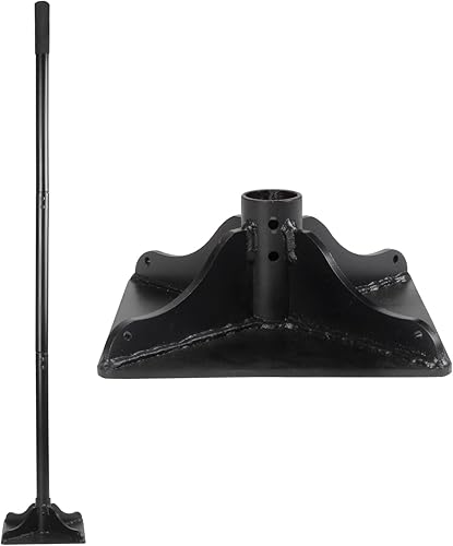 Tamper de acero con mango de 48 pulgadas, 8 x 8 pulgadas, manipulador de jardín de 8 x 8 pulgadas, gran herramienta de acero resistente para nivelar