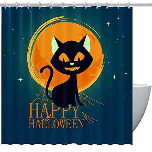 Rideau de douche imperméable pour éviter les éclaboussures motif chat - 2