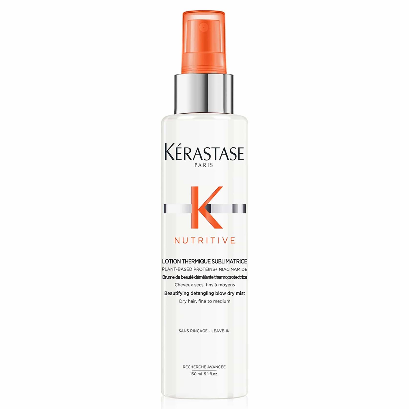 Kérastase Nutritive, Protector Térmico, Para Cabello seco, Protege del calor, acondiciona e hidrata, Con nutrientes esenciales, Lotion Thermique Sublimatrice, 150 ml