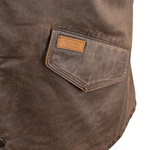 Outback Trading Company Men's Arkansas 2835 Casual Western Outdoor Vintage Canyonland Vest with Snaps & Concealment Pocket4