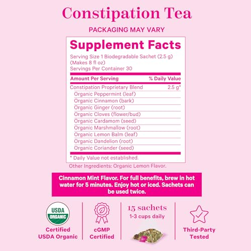 Pink Stork CONSTIPATION Tea - Natural & Gentle Support thumb #3