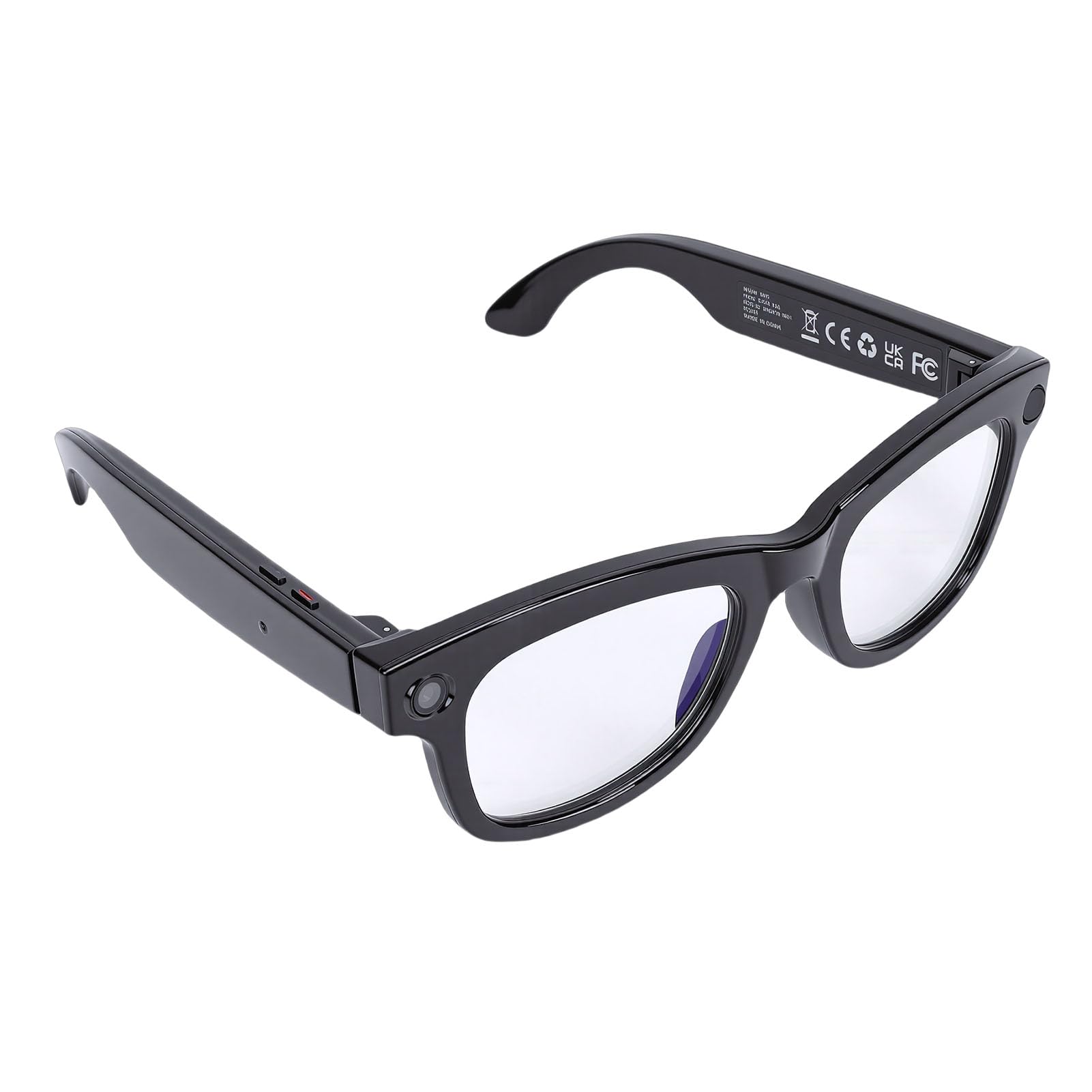 Lunettes Intelligentes AI avec Caméra, Appels Musicaux Bluetooth, Contrôle du Volume de Traduction en Temps Réel pour Plus de 100 Langues, Reconnaissance de Photos.Technol