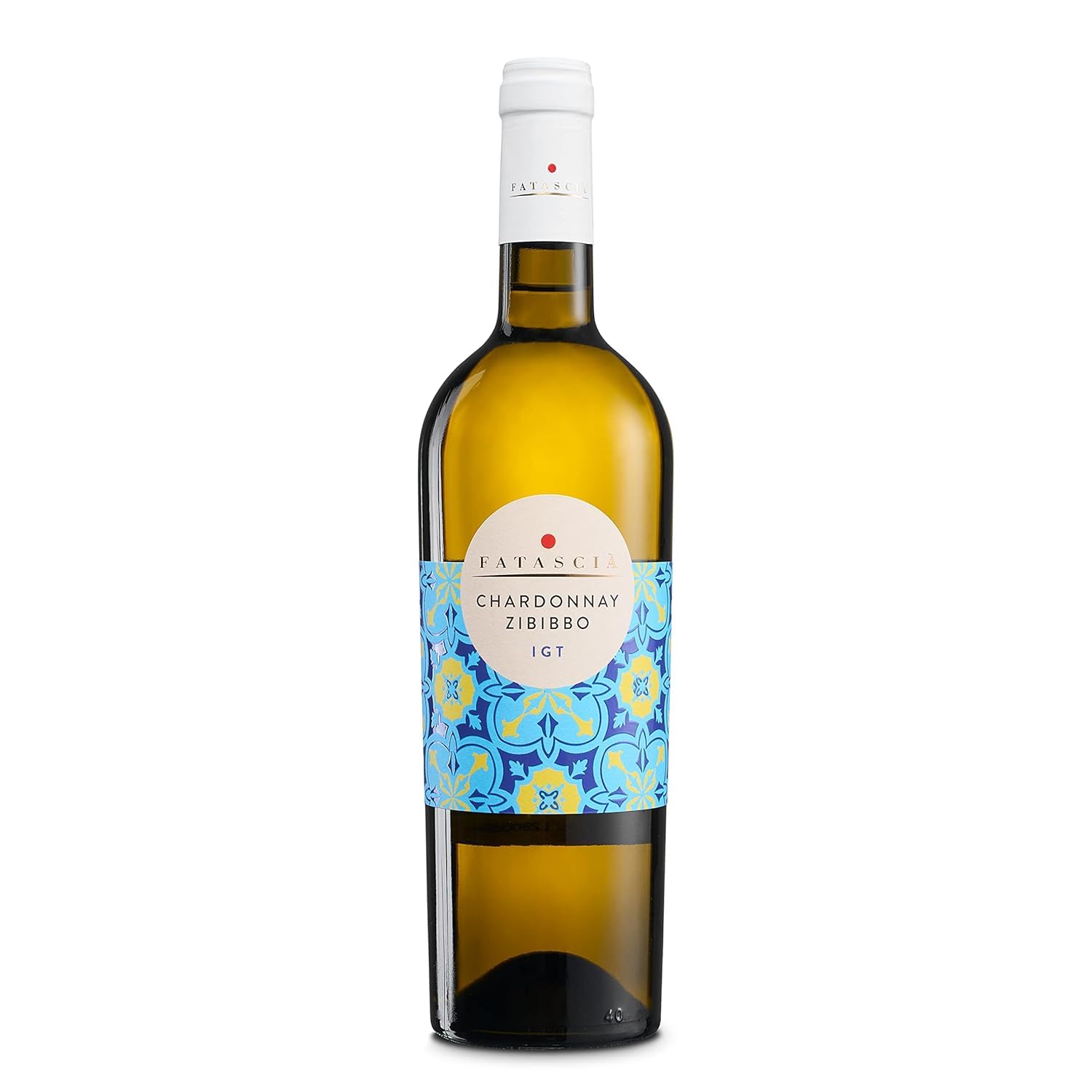 Fatascià Chardonnay Zibibbo Terre Siciliane IGT, Vino Bianco Elegante, Armonioso e dai Profumi di Frutta Gialla, Gradazione Alcolica 13% Vol, Confezione con 6 Bottiglie da 750 ml