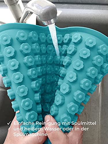 Cahuna Silikon Backmatte für Hundekekse mit Mini Blume - Backform für Hundeleckerli BPA frei und mit Rand - Wiederverwendbare Backunterlage für den Backofen