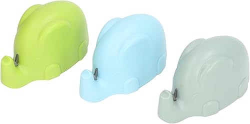 Afilador de cuchillos de 3 piezas, diseño de elefante de dibujos animados, fácil operación, acero de tungsteno, accesorios de cuchillos de cocina,
