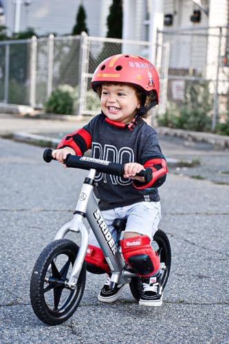 Image of Strider 12 Pro Bike, Silver - No Pedal Balance Bicycle for Kids 1 to 5 Years - Includes Safety Pad, Padded Seat, Mini Grips, Flat-Free Tires Easy Assembly Tool-Free Adjustments