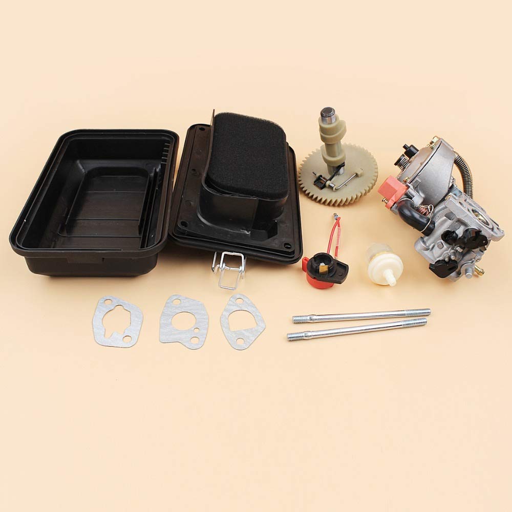 Kit de árbol de levas de carcasa de filtro de aire de perno de carburador de gas apto para HONDA GX160 GX200 168F 5.5HP 6.5HP piezas de generador de gasolina de motor
