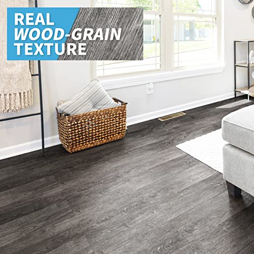 Art3D 36-Pack 54 Sq.ft Peel And Stick Floor Tiles Vinyl Plank Flooring Wood Look, Adhesive And Waterproof Tile Sticker For Bedroom, Living Room, Kitchen, Rv In Ebony #TOP3