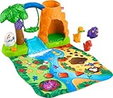 Fisher-Price Little People Dinosaur Village & Play Mat Toddler Playset, 3 Toy Figures