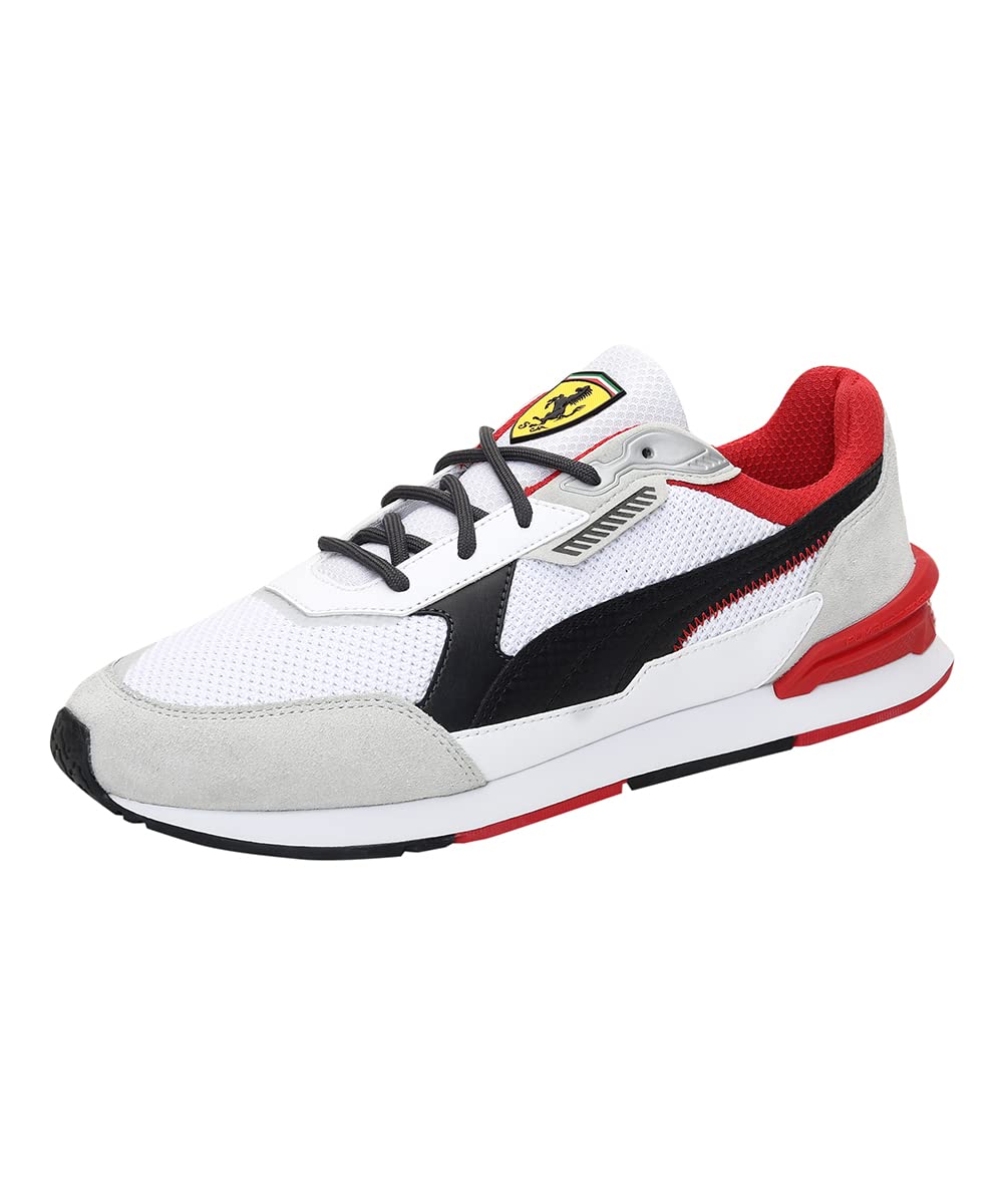 Puma Unisex-Adult Ferrari Low Racer White-Black-Rosso Corsa Sneaker - 8 UK (30704302) (B09NY82YCC) Amazon Price History, Amazon Price Tracker