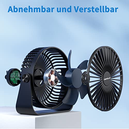 TriPole Tischventilator mit USB-Anschluss und 3 Geschwindigkeiten