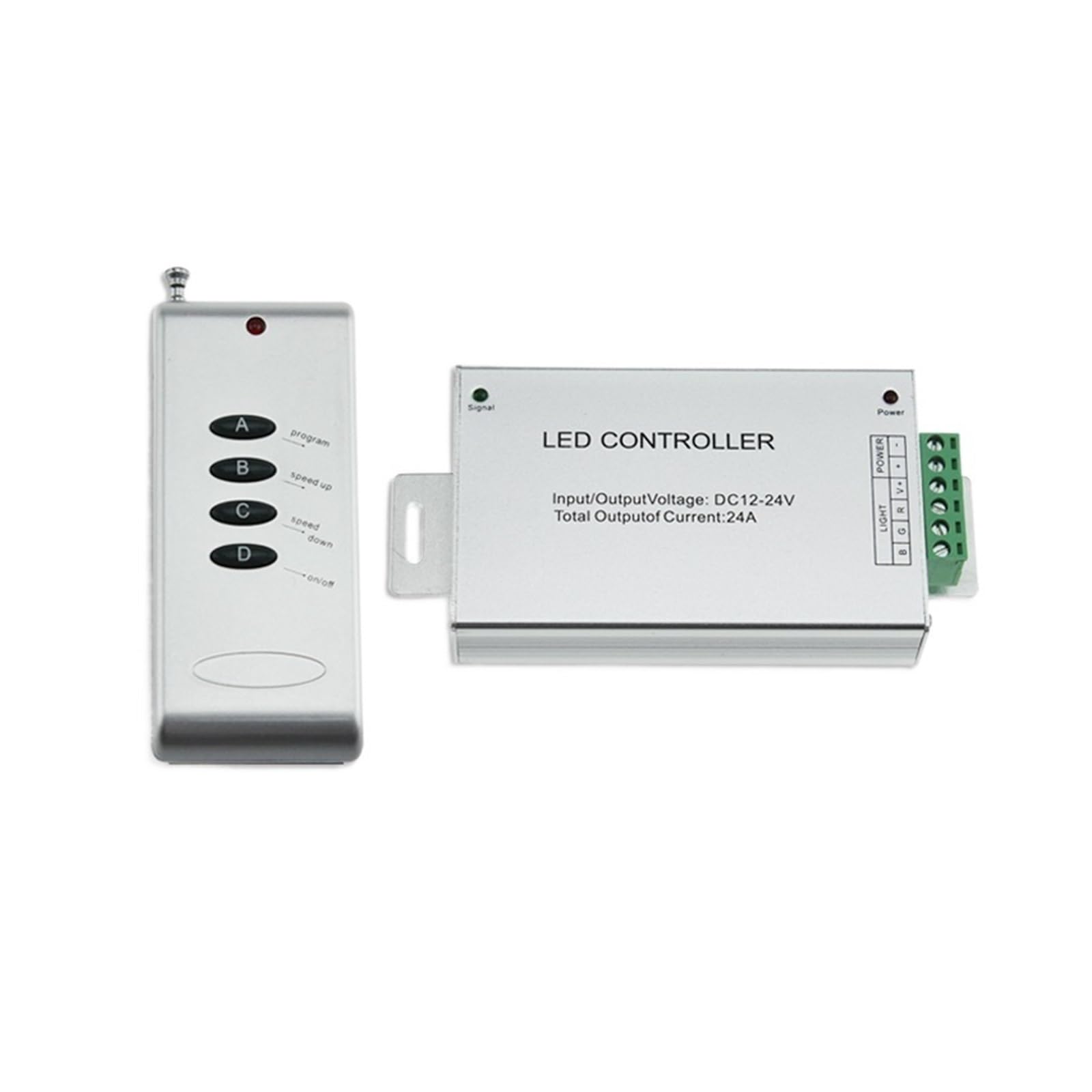 Controlador LED 30A RGB con atenuador y 4 teclas para tiras de luz de alta potencia