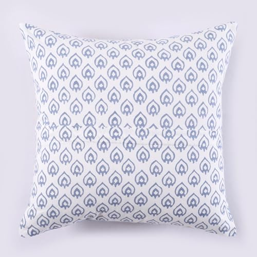 Image of Ravaiyaa - Attitude is everything Cotton Hand Block Printed Soft Cushion Cover Pillow Case 16 inch Square Cushion Sham Set of 2 Piece