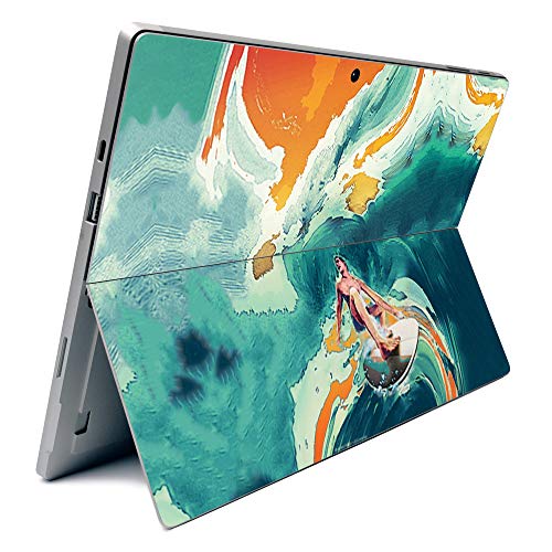 Image of MightySkins Carbon Fiber Skin for Microsoft Surface Pro 7 - Acid Surf | Textured Carbon Fiber Finish | Easy to Apply, Remove, and Change Styles | Made in The USA (CF-MISURPR7-Acid Surf)