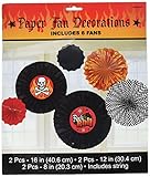 Rock On Heavy Metal Themed Party Printed Paper Fan Assortment Decoration