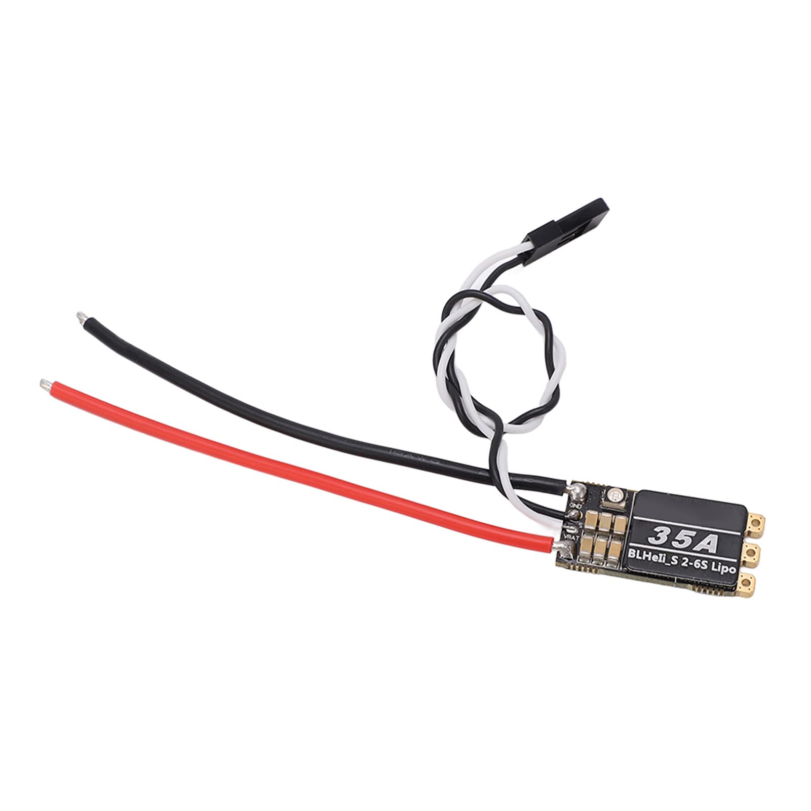 Czarny bezszczotkowy elektroniczny regulator prędkości z diodami RGB LED, sterowanie z dużą prędkością, odporny na zakłócenia, bezszczotkowy ESC 35 A